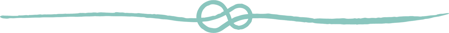 A turquoise knot line. A turquoise knot line.